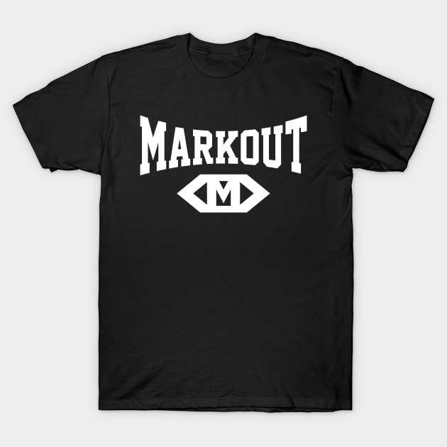 Markout (White) T-Shirt by wrasslebox